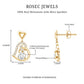0.6 Carat Moissanite Heart Drop Earrings for Women
