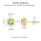 Natural 1 Carat Peridot Stud Earrings with Diamond Halo