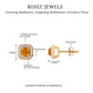 Vintage Inspired 1 Carat Citrine and Diamond Halo Stud Earrings