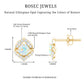 Vintage inspired Ethiopian Opal Stud Earrings with Diamond Accent