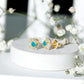 Vintage inspired Ethiopian Opal Stud Earrings with Diamond Accent