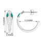 Emerald and Diamond Snake Hinged Hoop Earrings