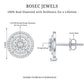 Flower Inspired Diamond Halo Stud Earrings