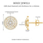 Flower Inspired Diamond Halo Stud Earrings