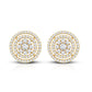 Flower Inspired Diamond Halo Stud Earrings