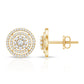 Flower Inspired Diamond Halo Stud Earrings