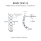 Bezel Set Round Diamond J Hoop Earrings