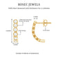 Bezel Set Round Diamond J Hoop Earrings