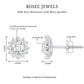 Certified Round Cut Moissanite Halo Stud Earrings for Women