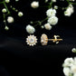 Certified Round Cut Moissanite Halo Stud Earrings for Women