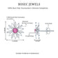 Round Pink Tourmaline Flower Stud Earrings with Diamond