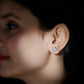 Certified Moissanite Snowflake Stud Earrings For Christmas