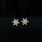Certified Moissanite Snowflake Stud Earrings For Christmas
