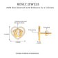 Diamond Heart Stud Earrings with Baby Feet
