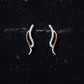 Prong Set Diamond Leaf Stud Earrings for Women
