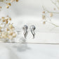 Prong Set Diamond Leaf Stud Earrings for Women