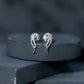 Prong Set Diamond Leaf Stud Earrings for Women