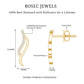 Prong Set Diamond Leaf Stud Earrings for Women