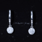 Bezel Set Moissanite and Hinged Hoop Earrings