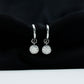Bezel Set Moissanite and Hinged Hoop Earrings