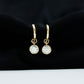 Bezel Set Moissanite and Hinged Hoop Earrings