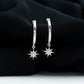 Certified Diamond Star Drop Earrings