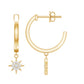 Certified Diamond Star Drop Earrings