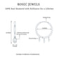 Natural 3 Stone Diamond Drop Hoop Earrings