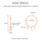 Natural 3 Stone Diamond Drop Hoop Earrings
