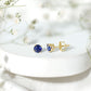 1.9 Carat Round Blue Sapphire Solitaire Stud Earrings in Claw Setting