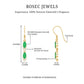 Marquise Cut Emerald Dangle Earrings with Diamond