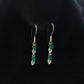 Marquise Cut Emerald Dangle Earrings with Diamond