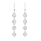 Bezel Set Round Moissanite Simple Dangle Earrings