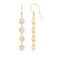 Bezel Set Round Moissanite Simple Dangle Earrings