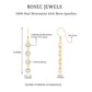 Bezel Set Round Moissanite Simple Dangle Earrings