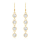 Bezel Set Round Moissanite Simple Dangle Earrings