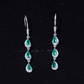 Pear Cut Emerald Dangle Earrings with Diamond