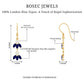 Natural Blue Sapphire and Diamond Leaf Dangle Earrings