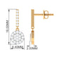 Real Diamond Dangle Earrings for Women