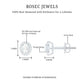 Halo Diamond Earrings With Screw Back