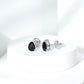 Certified Real Pear Shaped Black Spinel Earrings with Screw Back