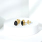 Certified Real Pear Shaped Black Spinel Earrings with Screw Back