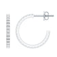 Round Shaped Diamond Hoop Earrings