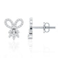 Certified Diamond Bow Earrings For Her