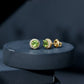 Classic Peridot and Diamond Stud Earrings For Women