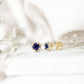 Real 1.9 Carat Blue Sapphire and Diamond Halo Stud Earrings