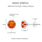 Certified Natural Fire Opal Stud Earrings with Screw Back