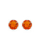 Certified Natural Fire Opal Stud Earrings with Screw Back