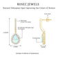 Natural Ethiopian Opal Teardrop Bridal Earrings with Moissanite Accent