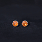 1.5 Carat Fire Opal Solitaire Crown Stud Earrings